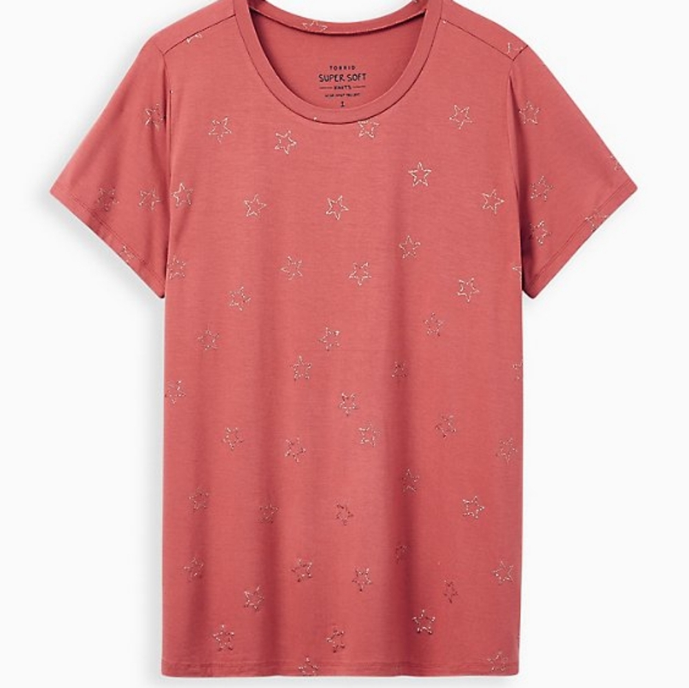 Torrid Super Soft Knits Stars Marsala Metallic 00X NWT